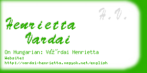 henrietta vardai business card